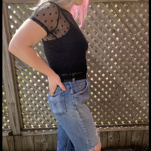 NWOT Forever 21 sheer polka dot top - Picture 2 of 4